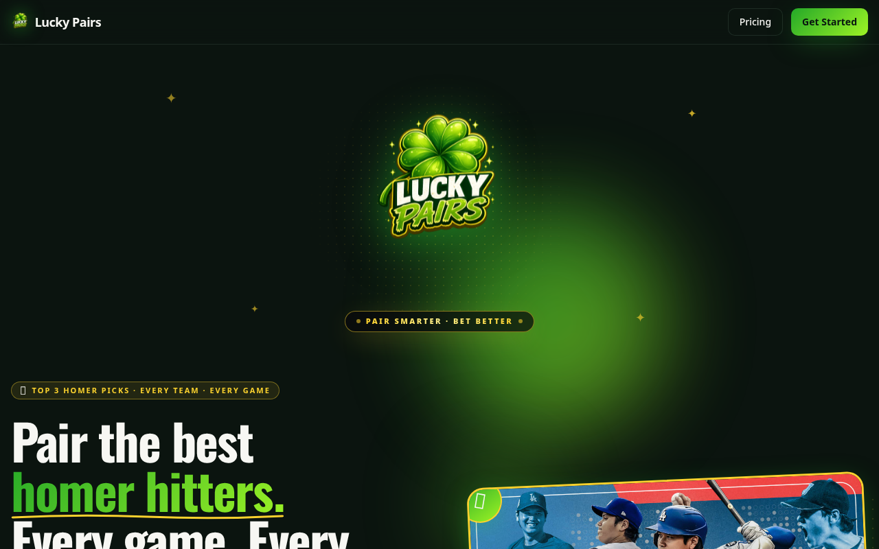 Lucky Pairs 2026 website preview